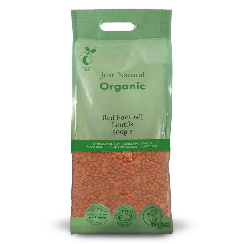 Just Natural Organic Organic Red Football Lentils 500g