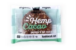 Kookie Cat Hemp & Cacao Organic 55g - Vegan Cashew & Oat Cookie - 12 Pack