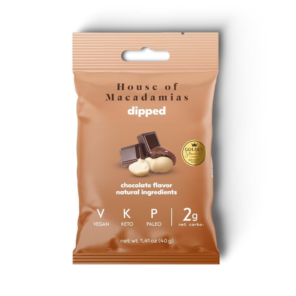 House of Macadamias Dipped Nuts Chocolate 40g - 12 Pack