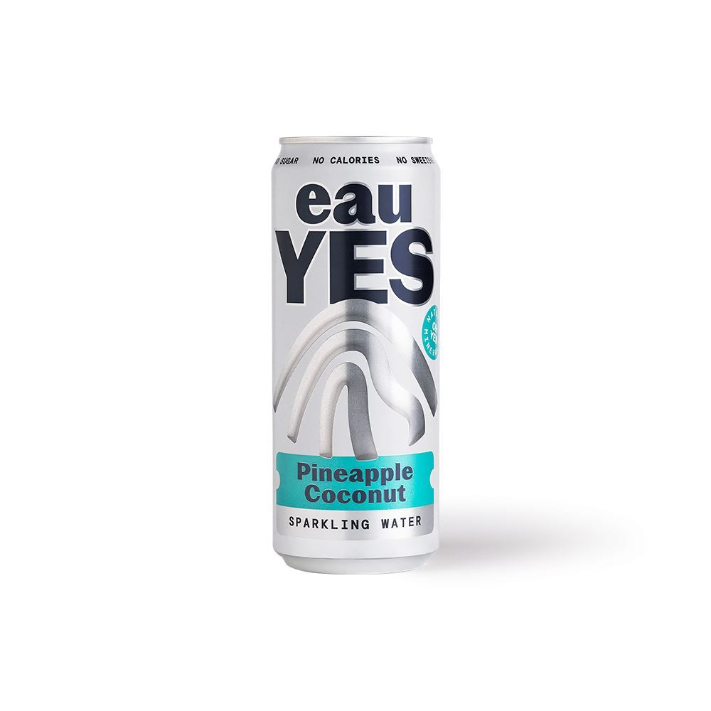 eauYES Sparkling Mineral Water with Pineapple & Coconut 330ml - 6 Pack
