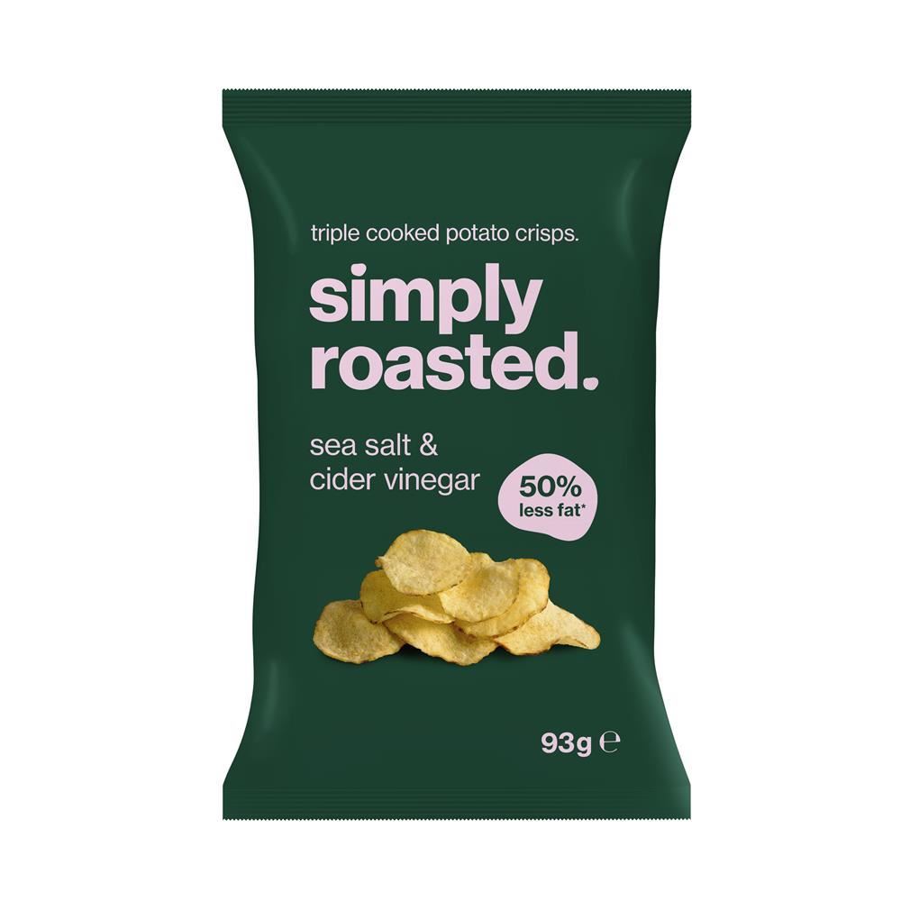 Simply Roasted Sea Salt & Cider Vinegar Crisps 93g - 12 Pack
