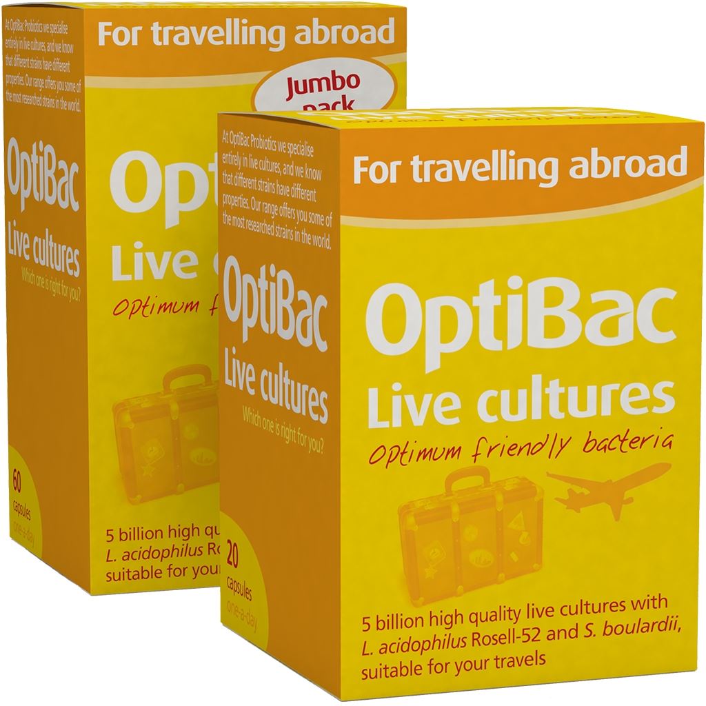 OptiBac Probiotics | Travel Abroad | 20 - 60 Capsules