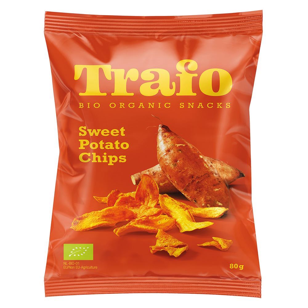 Trafo Organic Sweet Potato Crisps 80g - 6 Pack