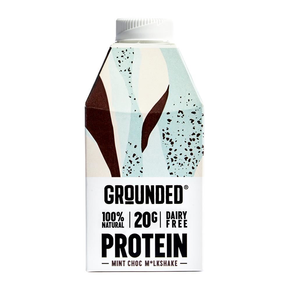 Grounded Mint Chocolate dairy free plant-based protein m*lkshakes 490ml - 6 Pack