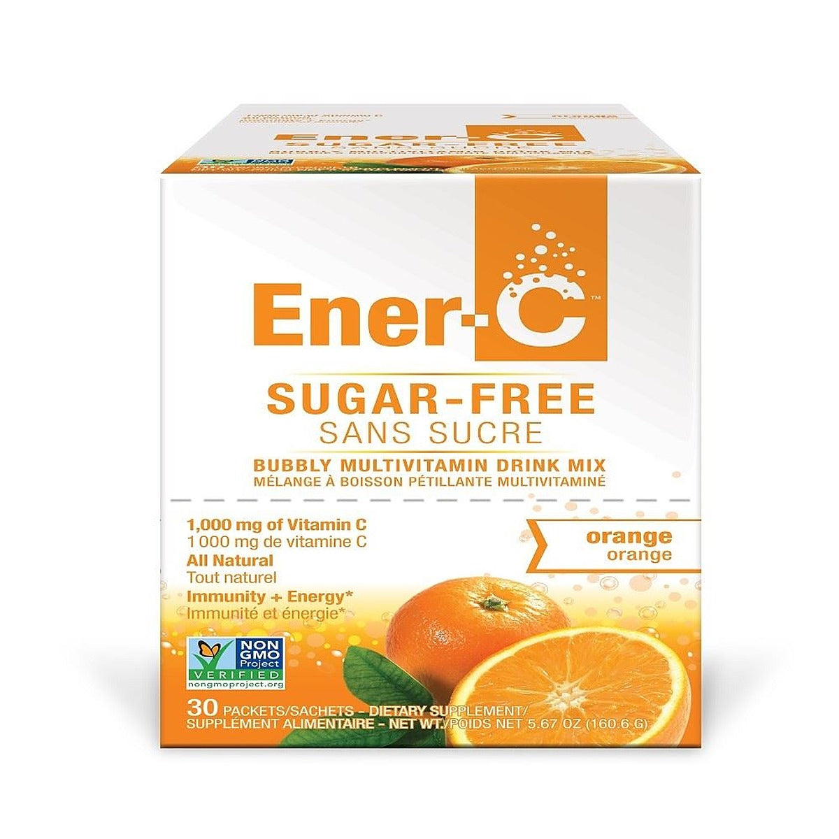 Ener-C Sugar Free Multivitamin Drink Vitamin C 1000mg Orange 30 Sachets
