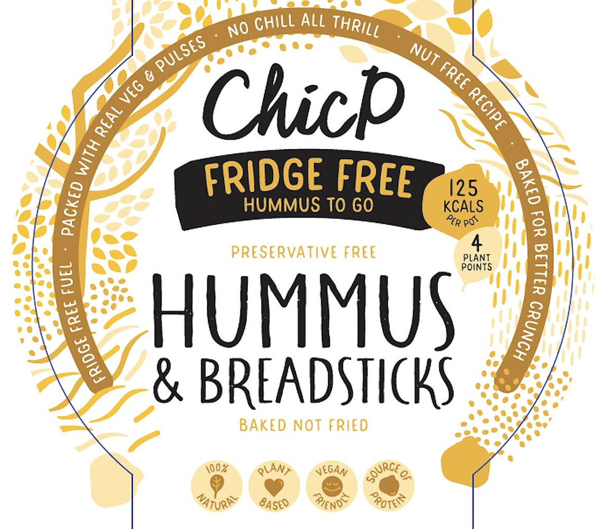 ChicP Ambient On the Go Hummus & Breadsticks Snack Pot 50g