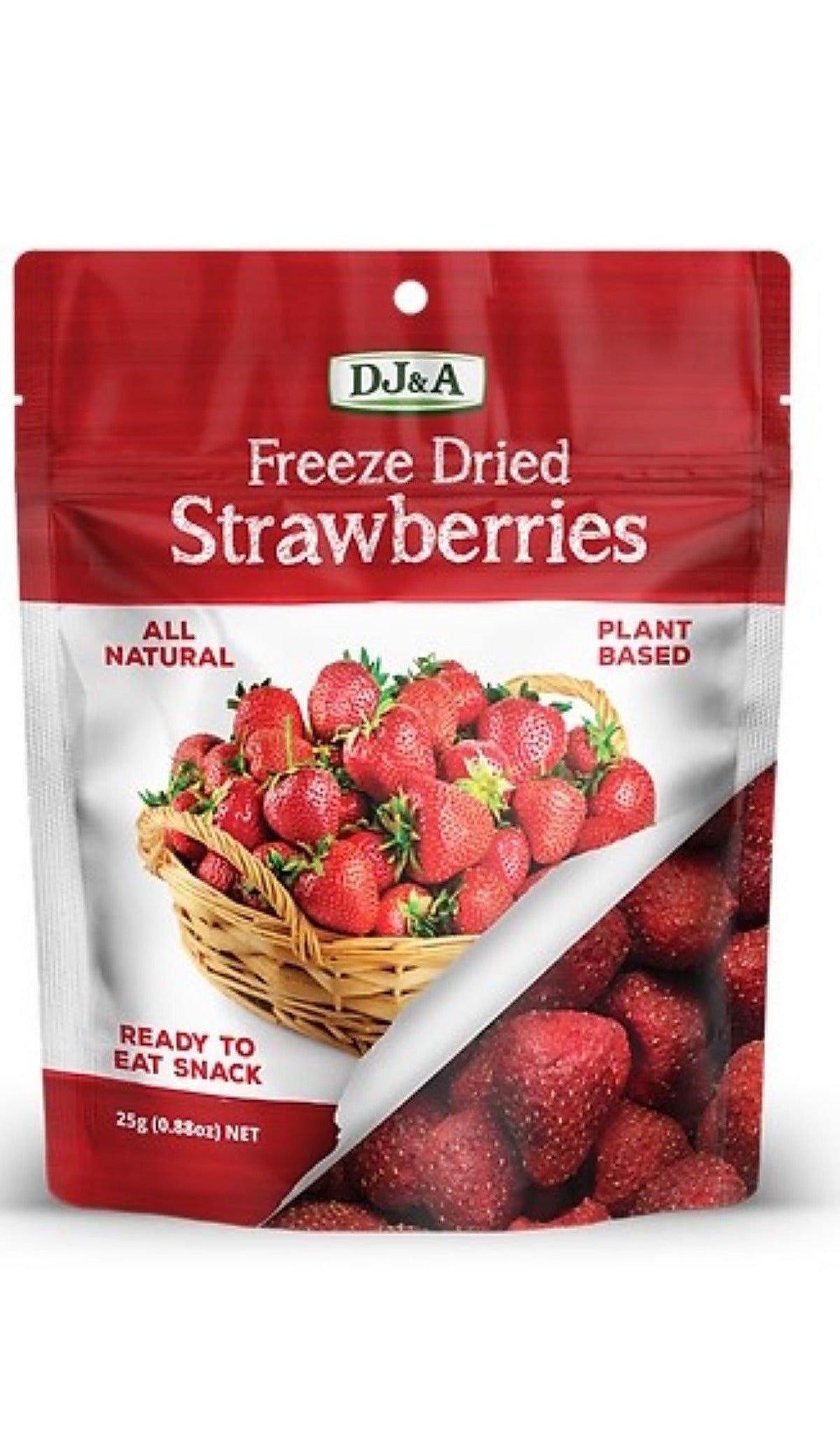 DJ & A DJ&A Freeze Dried Strawberries 25g - 10 Pack