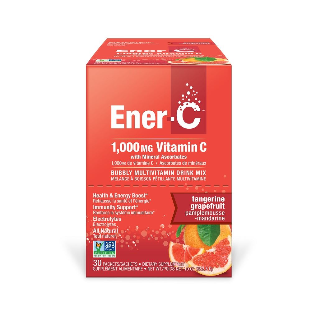 Ener-C Multivitamin Drink Mix 1000mg Vitamin C Tangerine/Grapefruit 30 Sachets