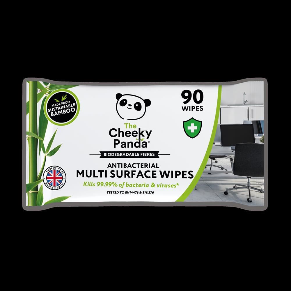 Cheeky Panda Antibacterial Multi-Surface Bamboo Wipes 90 Wipes