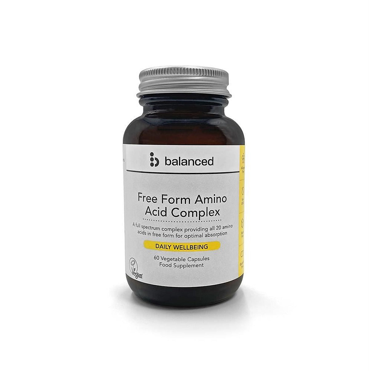Balanced Free Form Amino Acid Complex 60 Veggie Caps - Reusable Bottle