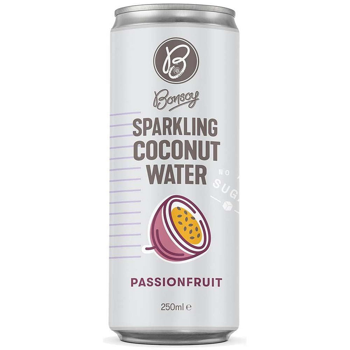 Bonsoy Sparkling Coconut Water with Passionfruit 250ml - 12 Pack
