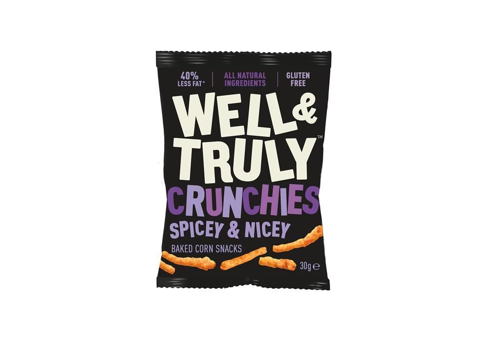 Well and Truly Spicey & Nicey Crunchies Snack 30g - 10 Pack