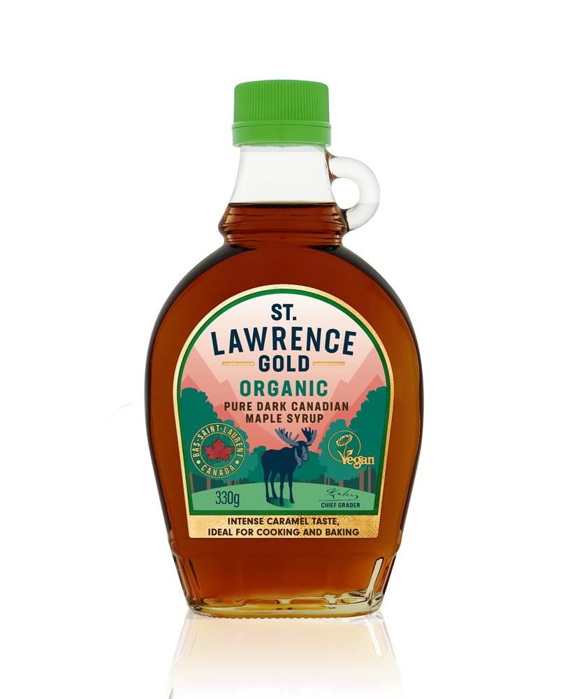 St Lawrence Gold Org Grade A Dark Colour Robust Taste Maple 330g