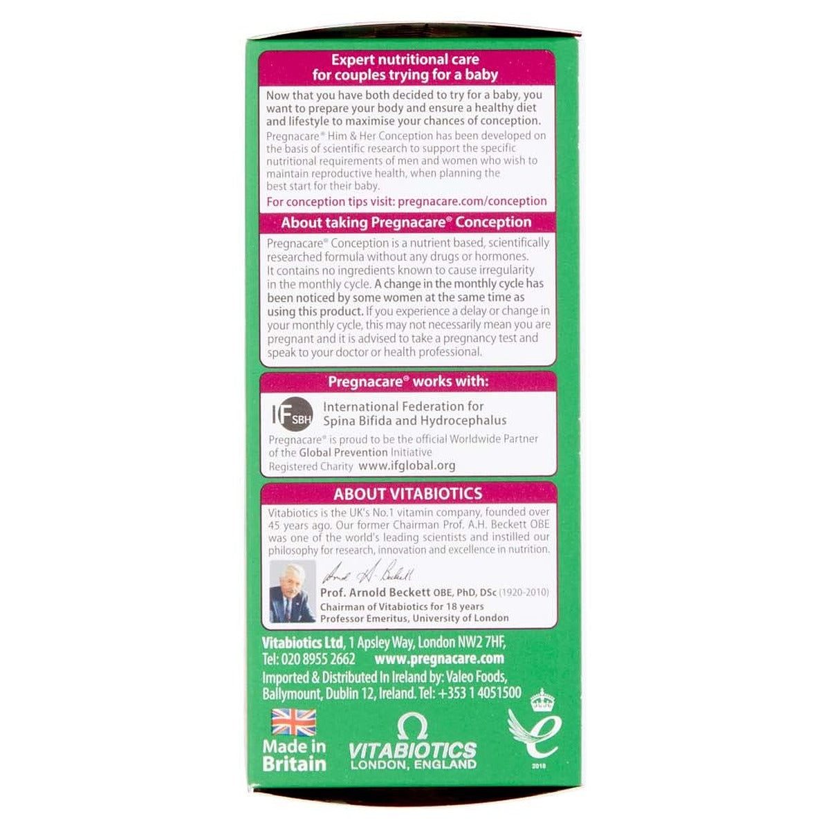 Vitabiotics Pregnacare Him & Her Conception - 60 Tablets - image 5