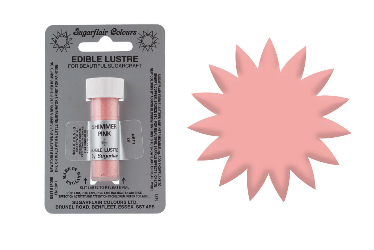 Sugarflair Edible Lustre - 2g All Shades