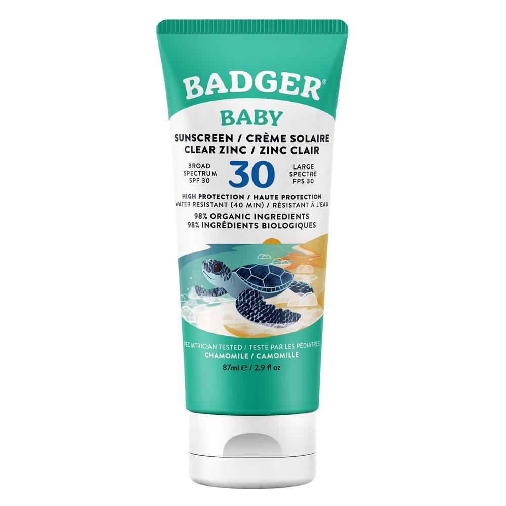 Badger Baby Clear Zinc Sunscreen SPF30 87ml