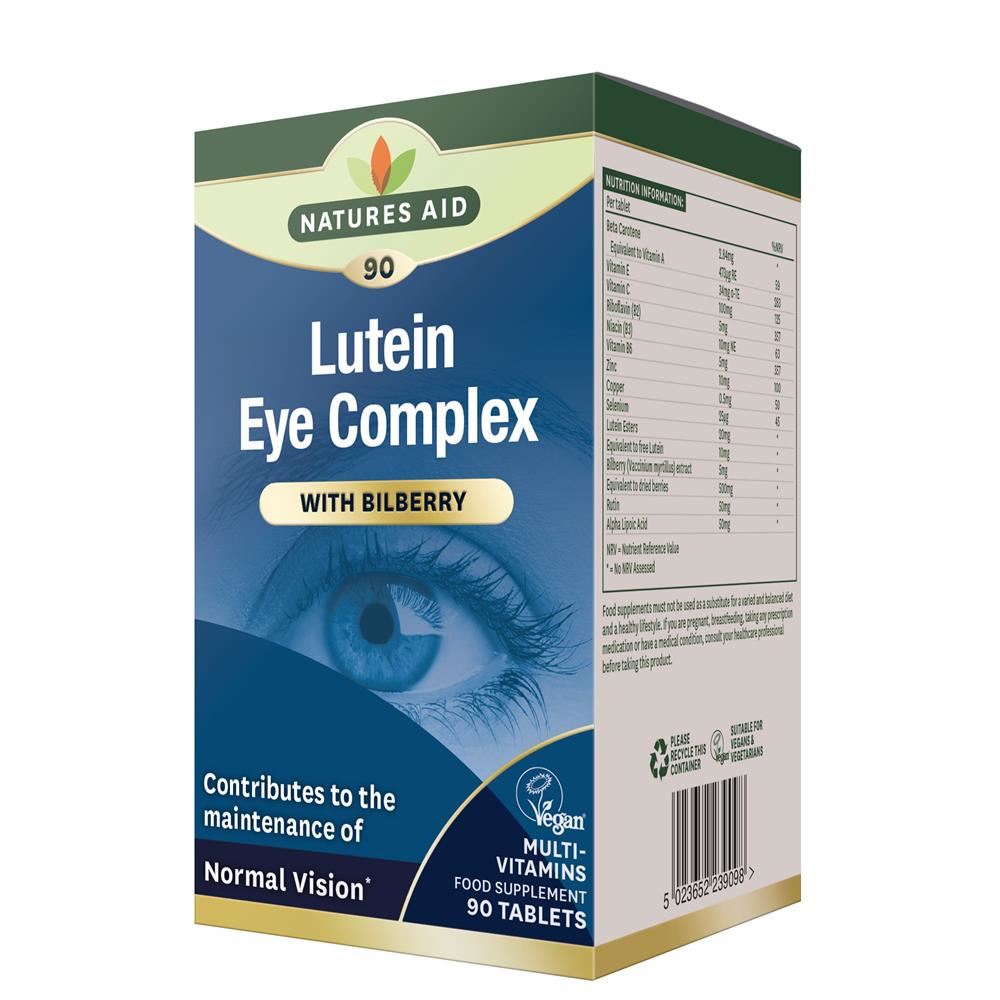 Natures Aid Lutein Complex with Bilberry 90 Tablets