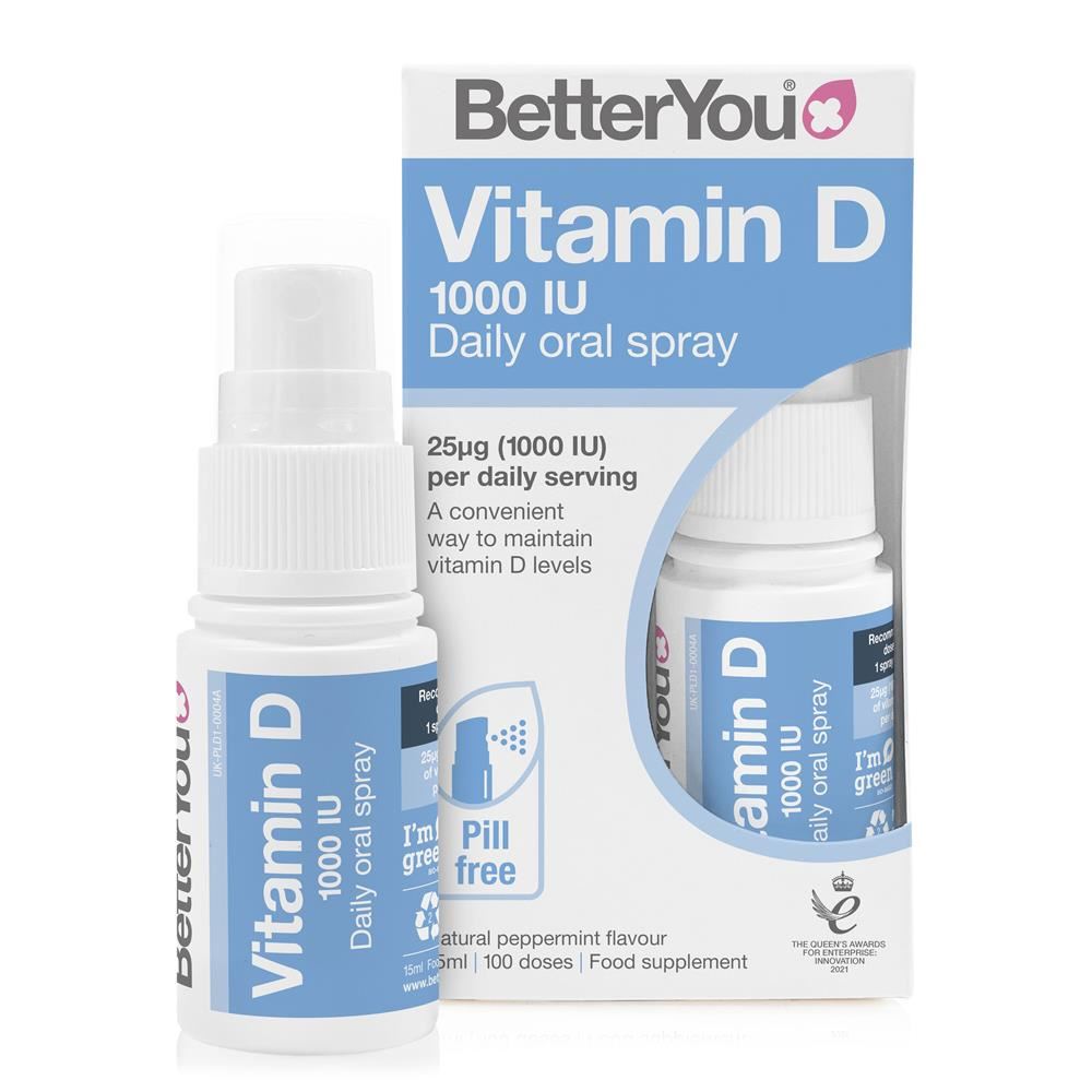 BetterYou D1000 Vitamin D Daily Oral Spray 15Ml