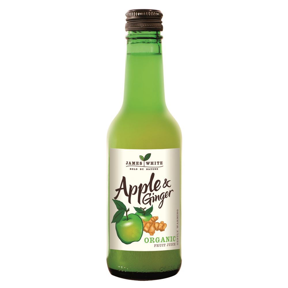 James White Organic Apple & Ginger Juice 250ml - 6 Pack