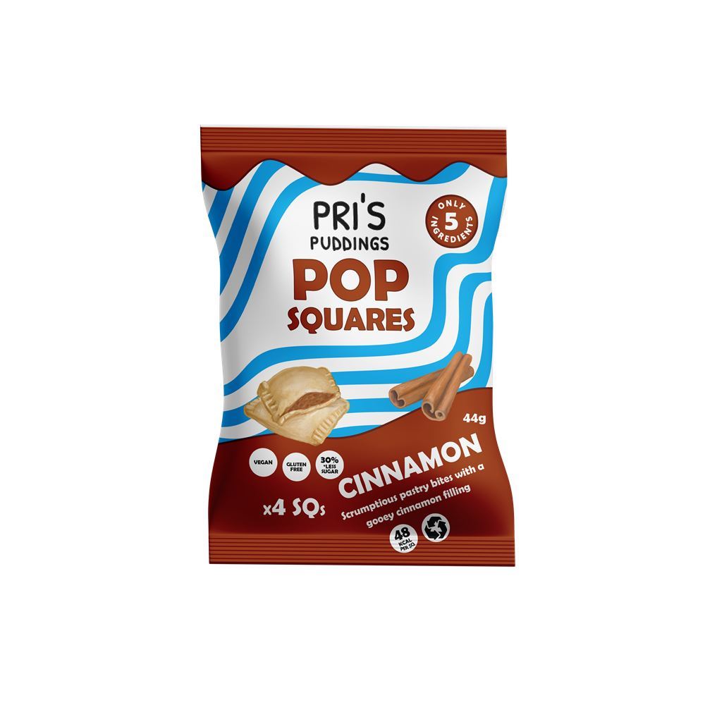 Pris Puddings Pop Squares with Cinnamon 44g - 12 Pack