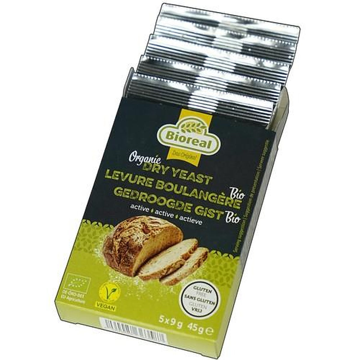 Bioreal Organic Active Dry Instant Yeast 5x9g - 45g - image 3