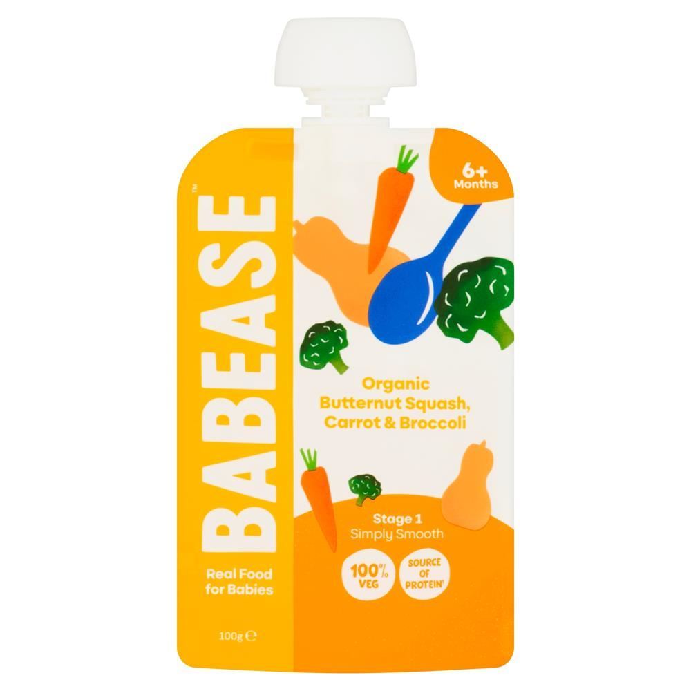Babease Organic Butternut Squash Carrot & Broccoli 100g - 8 Pack