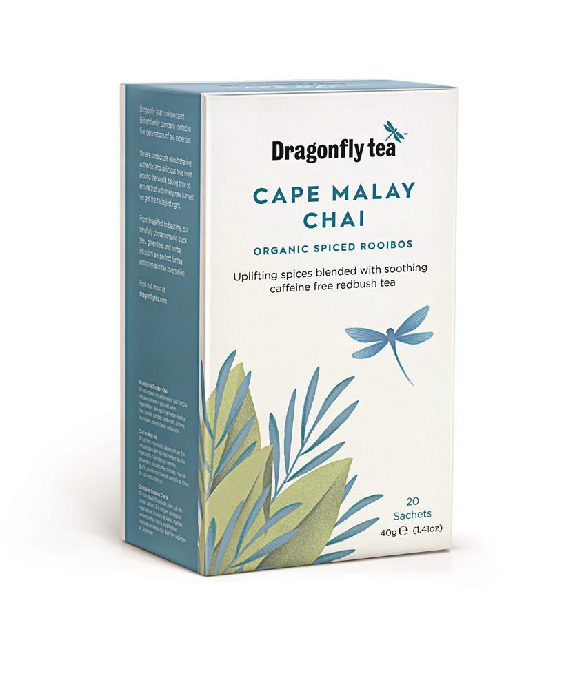 Dragonfly Tea Organic Cape Malay Chai Spiced Rooibos Tea 20 Tea bags
