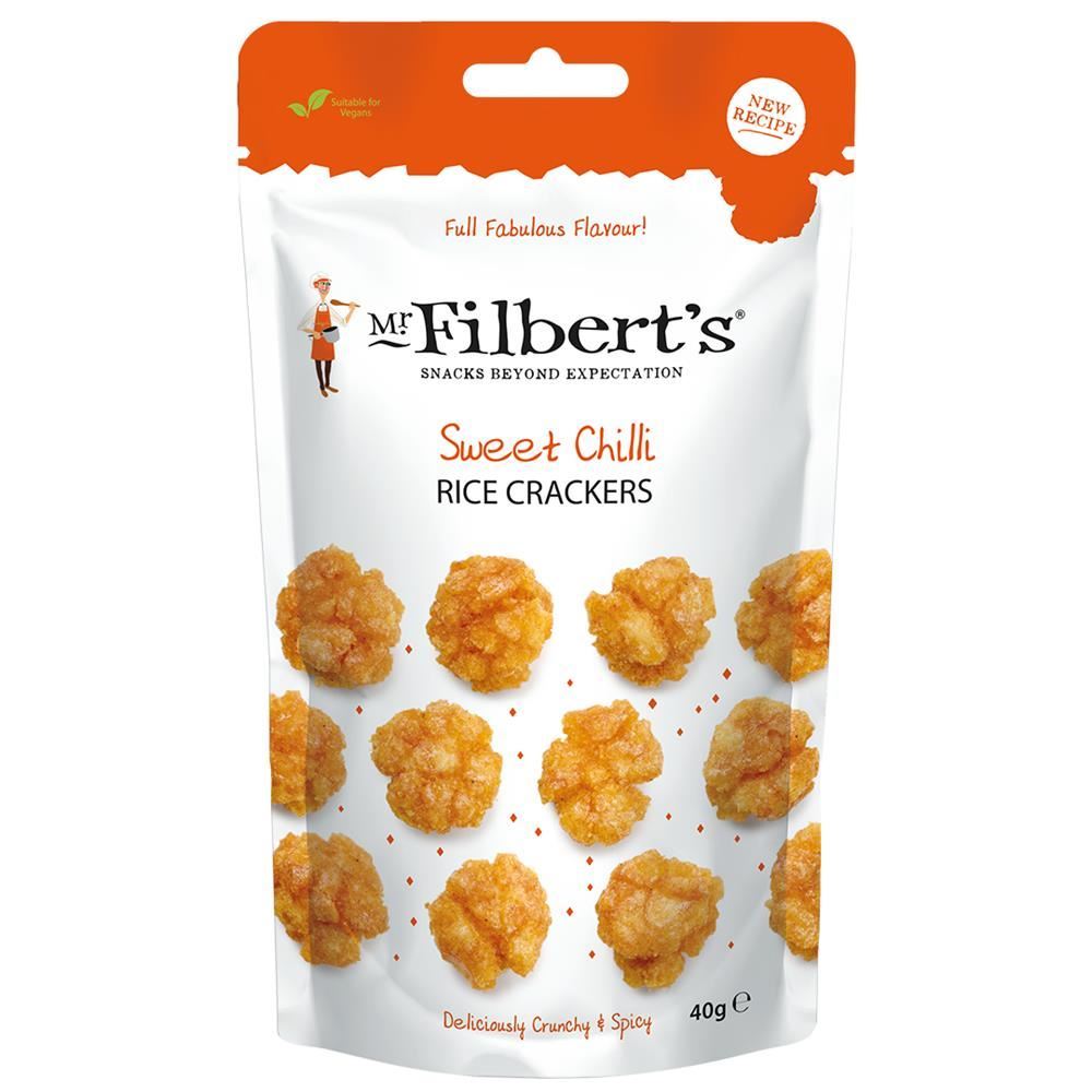 Mr Filberts Chilli Rice Crackers 40g - 12 Pack