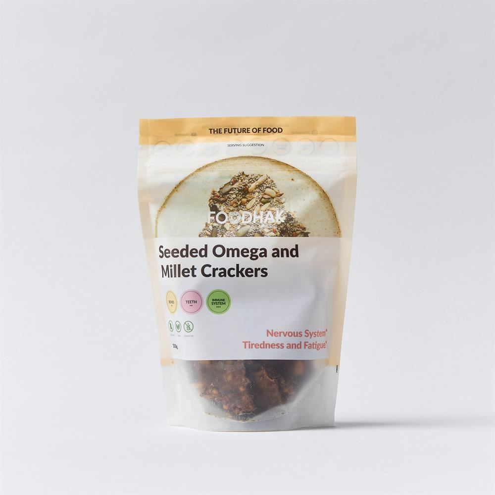 Foodhak Seeded Omega and Millet Crackers 100g