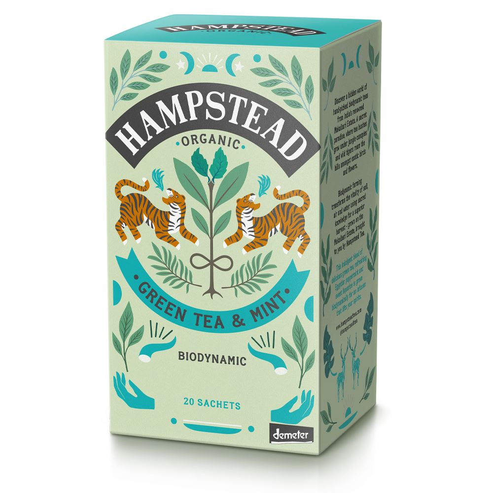 Hampstead Tea Organic Demeter Mint Green 20 Bags