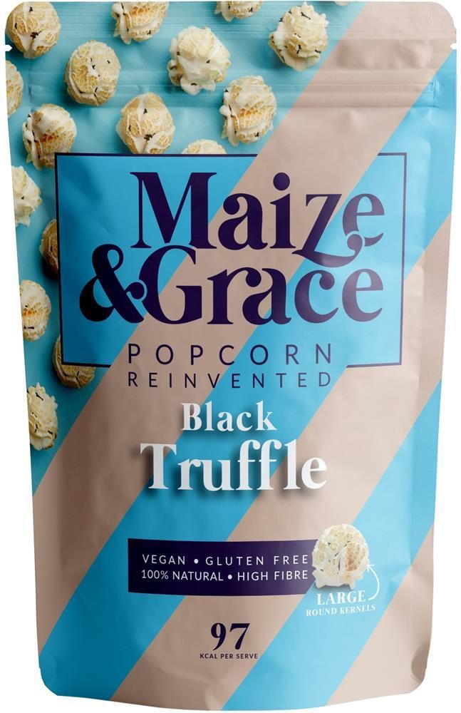 Maize and Grace Black Truffle Popcorn 46g - 8 Pack