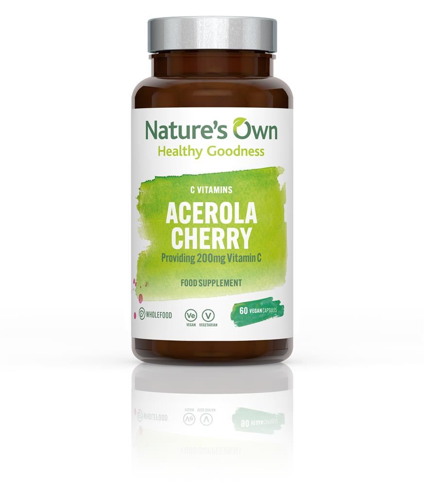 Natures Own Acerola Cherry 200mg Vitamin C 60 Capsules