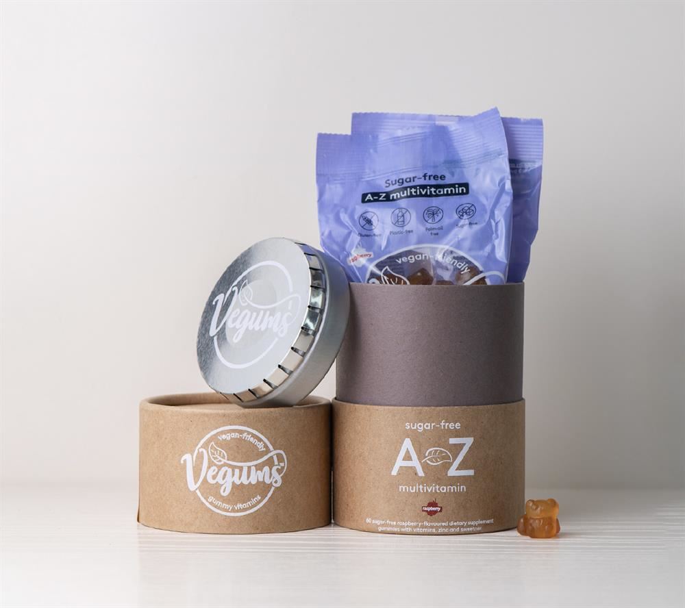Vegums A-Z Sugar-Free Multivitamin 60 gummies plus storage tin