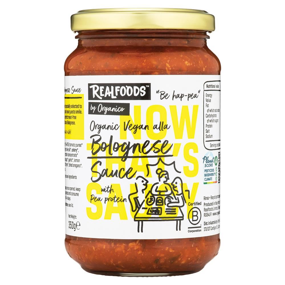Organico Org Vegan Bolognese Sauce with pea protein 350g