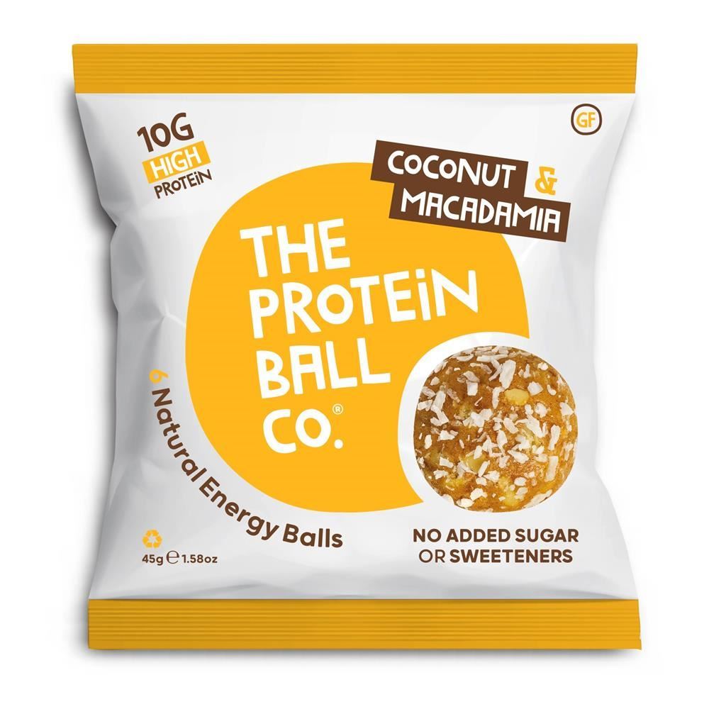 Protein Ball Co Coconut Macadamia Vitamin Balls (High Protein) 45g - 10 Pack