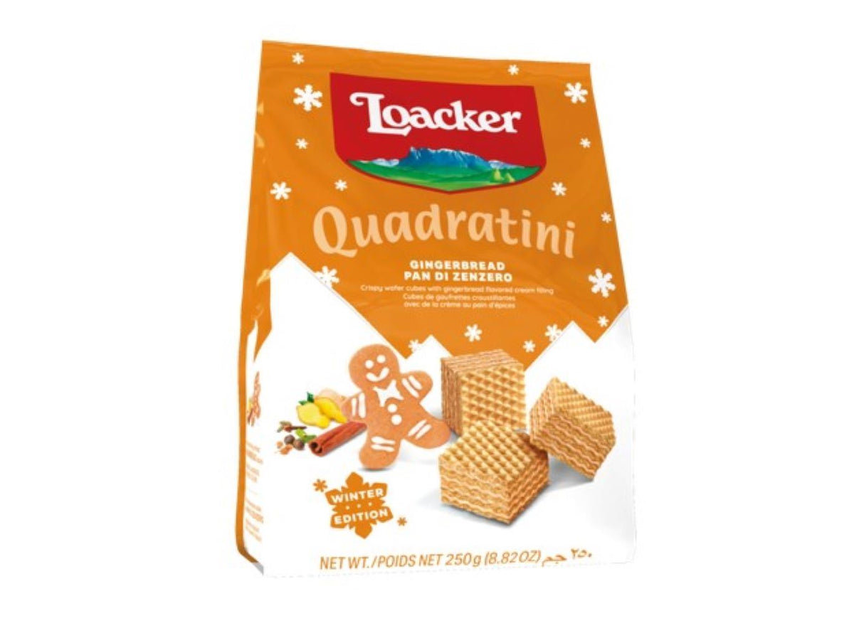 Loacker Quadratini Gingerbread 250g - 6 Pack