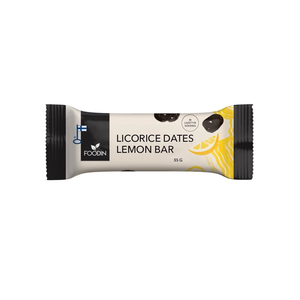 Foodin Licorice Date Bar Lemon 35g - 18 Pack