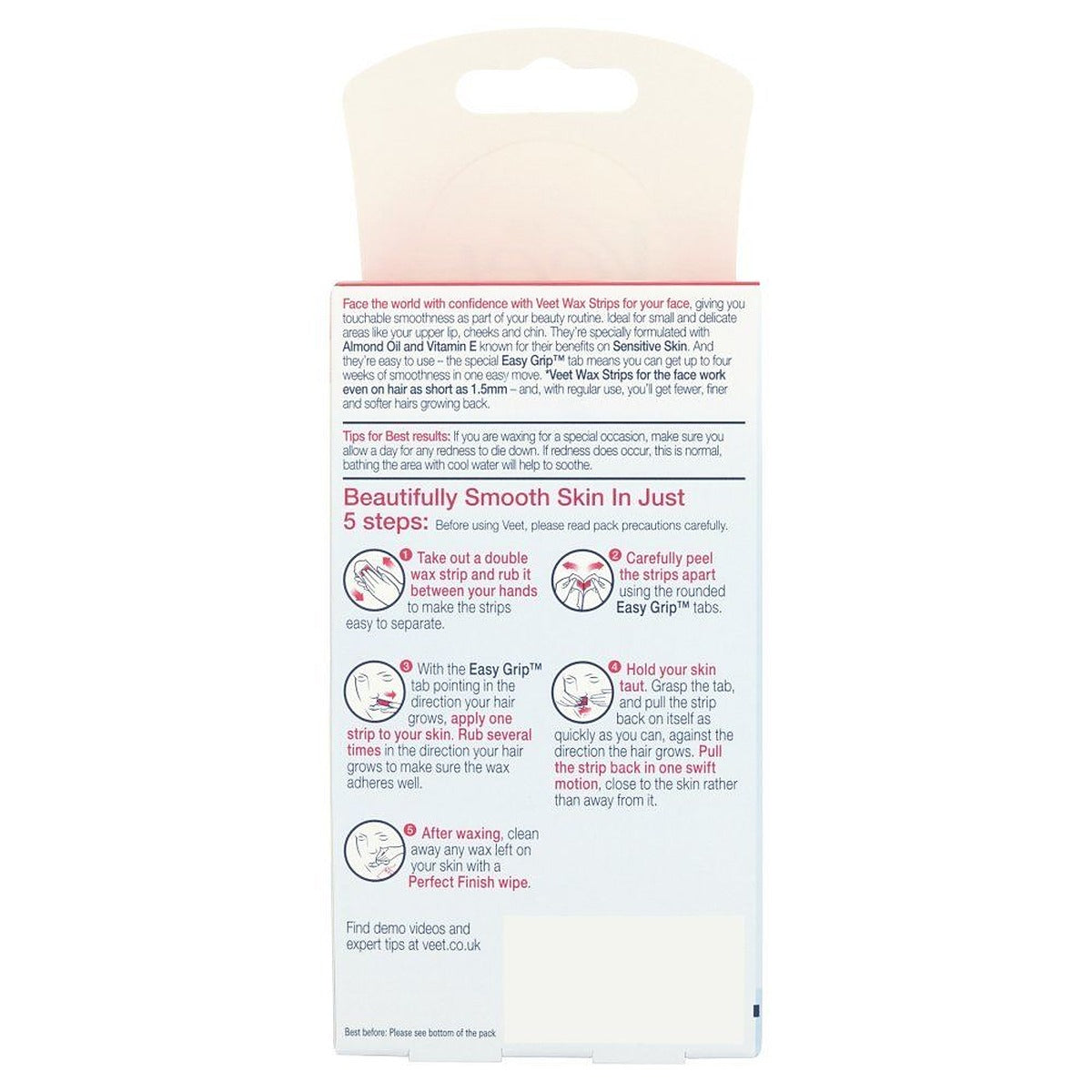 Veet Face Wax Strips Sensitive Skin - Pack of 20 - image 2