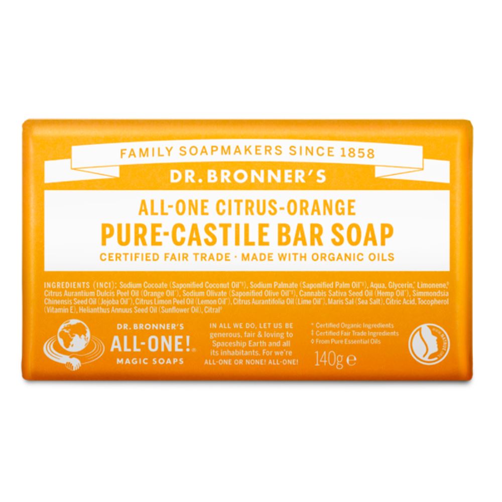 Dr Bronner's Pure Castile Bar Soap - 140g - All Scents