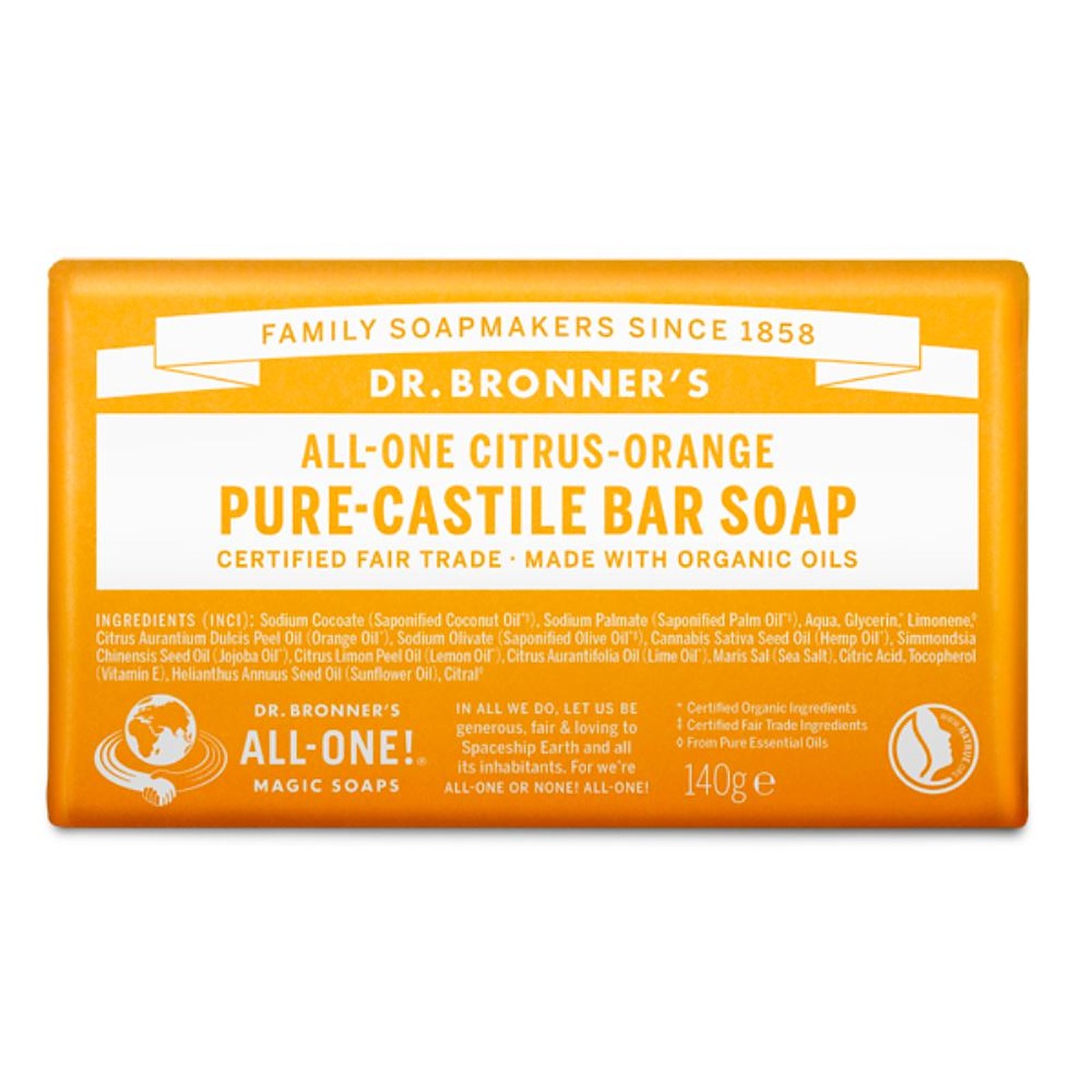 Dr Bronner's Pure Castile Bar Soap - 140g - All Scents - image 5