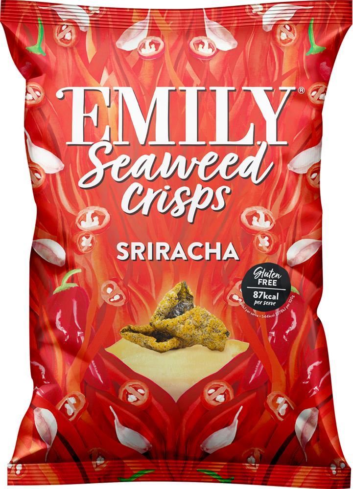 Emily Emily Seaweed Crisps Sharing Sriracha 50g - 8 Pack