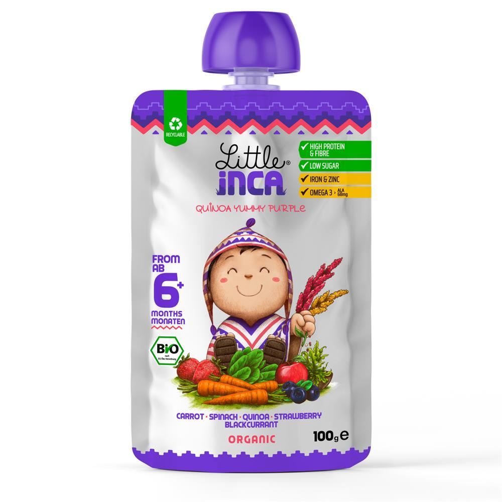 Little Inca 6m+ Organic Quinoa Yummy Purple 100g - 6 Pack