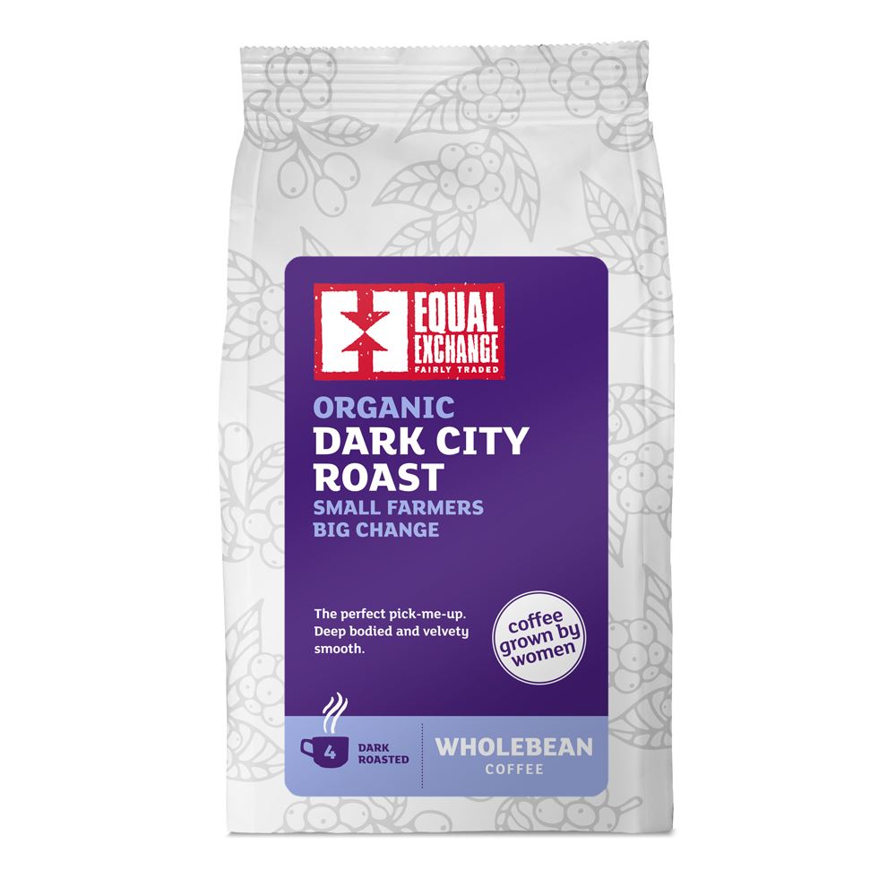 Equal Exchange Organic & Fair Trade Dark City Roast Coffee Beans 200g