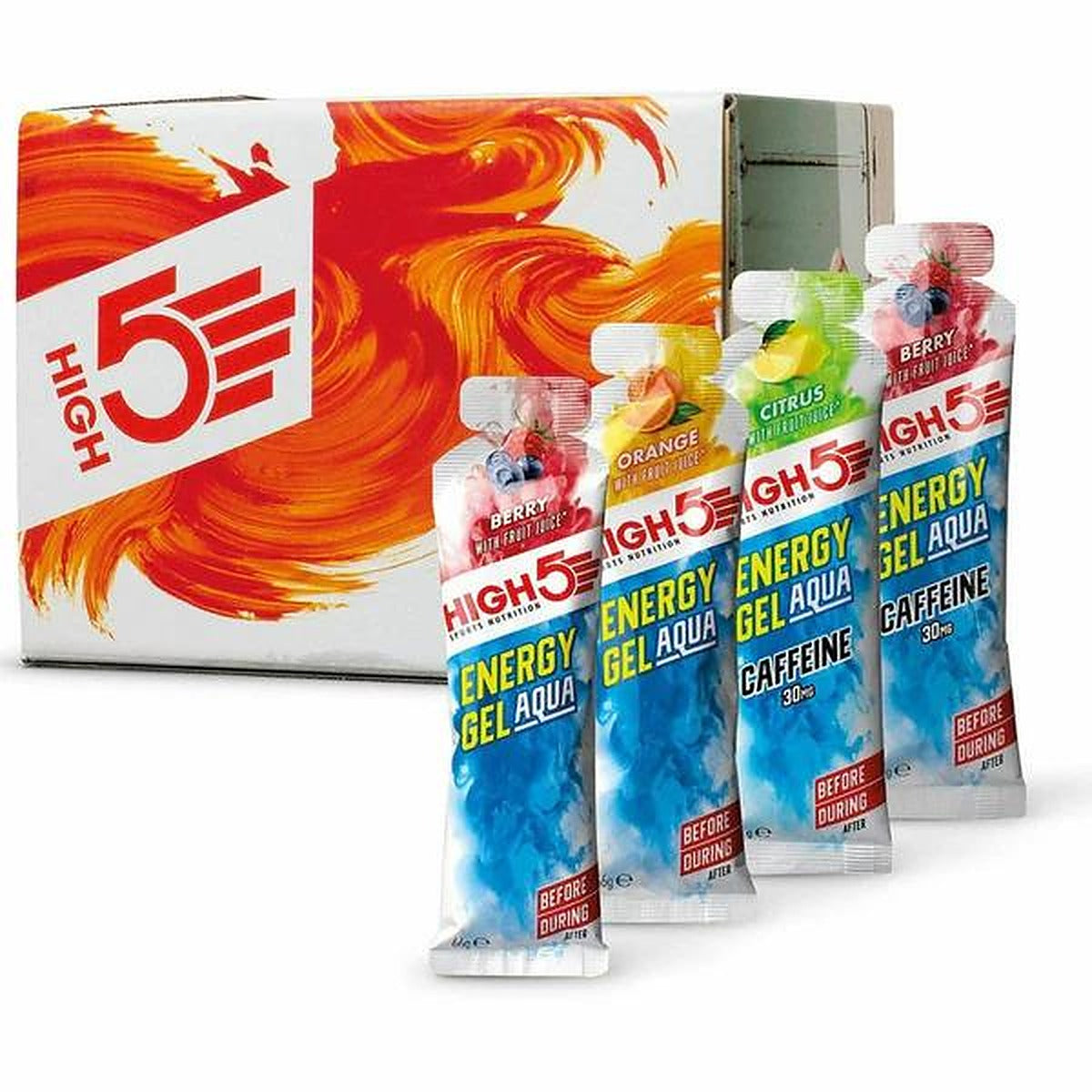 High 5 Energy Gel Aqua Mixed 66g - Pack of 15