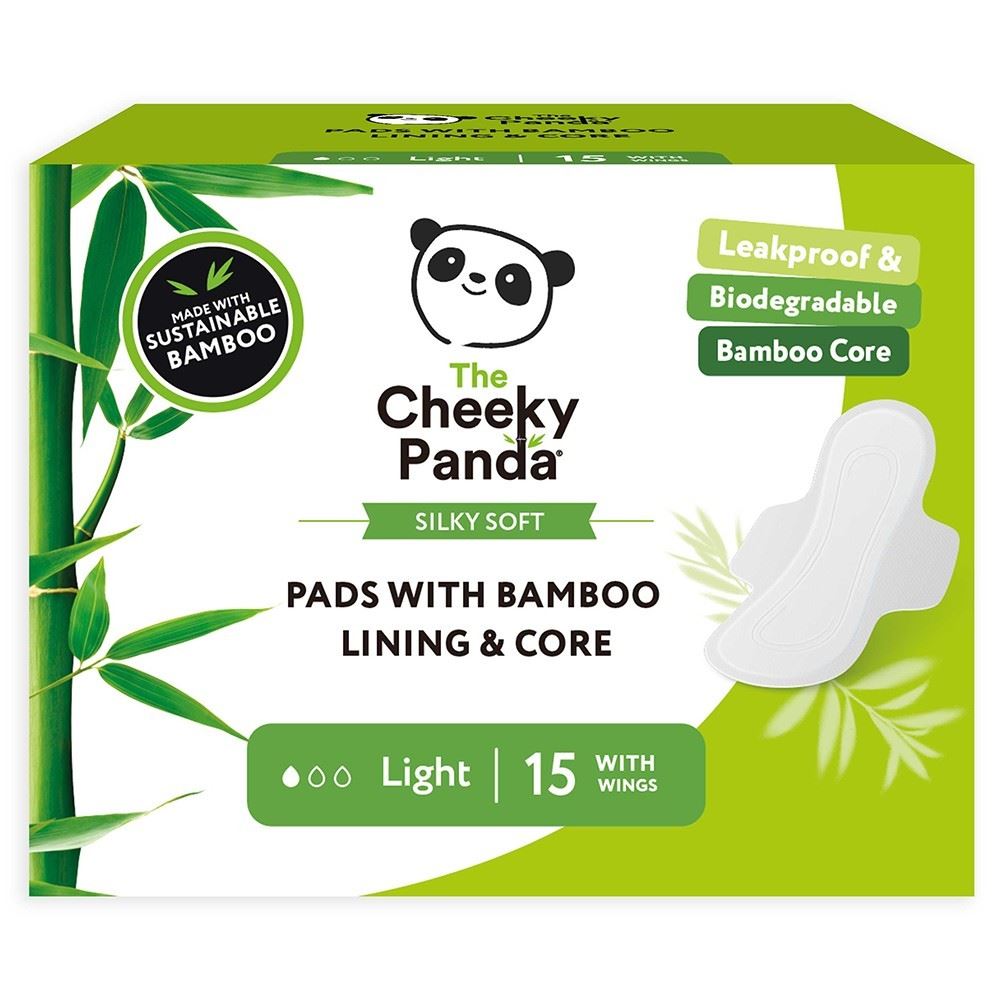 Cheeky Panda Biodegradable bamboo liner and core light 12 pads