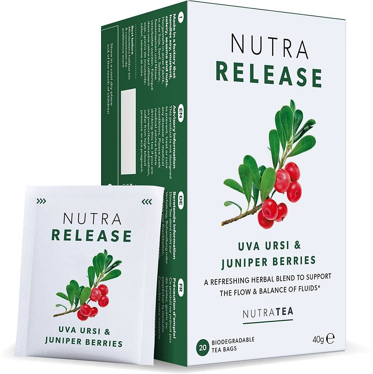 Nutratea Nutra Release Tea 20 Herbal Tea Bags