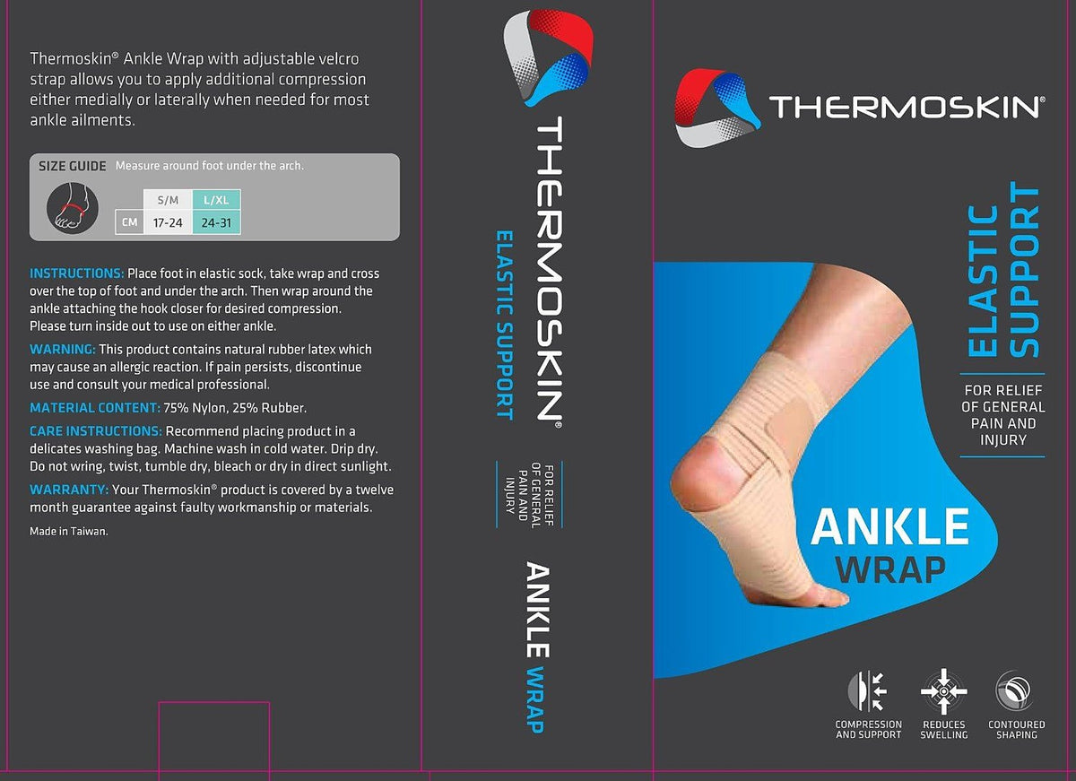 Thermoskin Elastic Ankle Wrap Support (All Sizes Available)