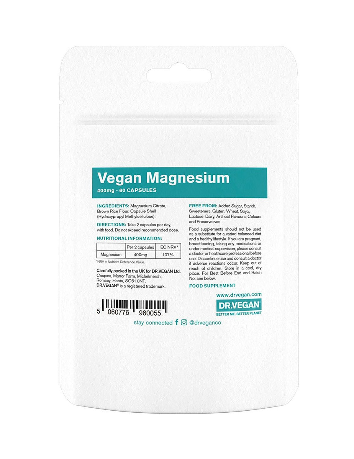 Dr. Vegan Magnesium - 60 Capsules - image 2