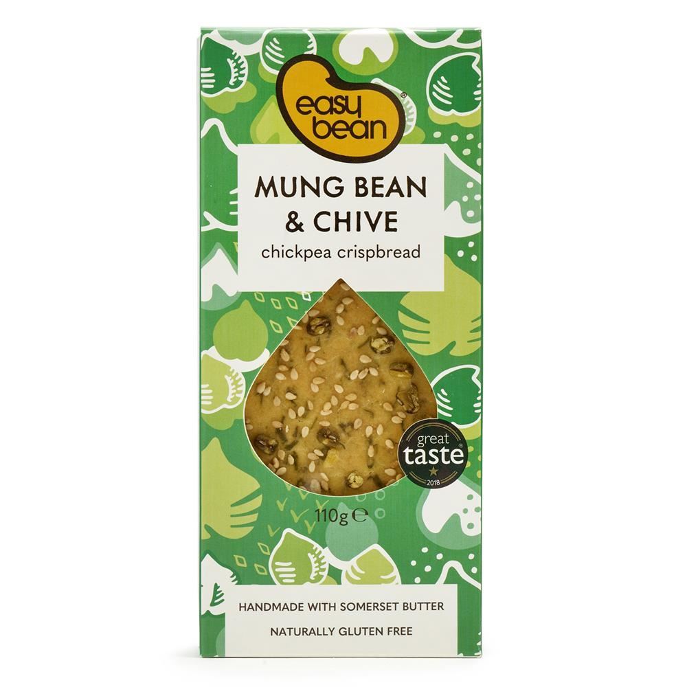 Easy Bean Mung Bean & Chive Chickpea Crispbread 110g - 8 Pack