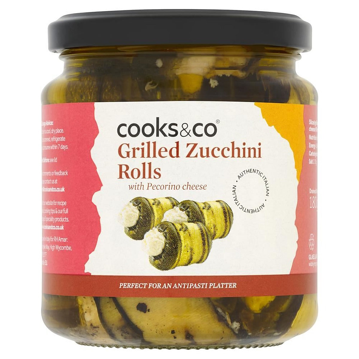 Cooks and Co Cooks & Co Grilled Zucchini Rolls with Pecorino Cheese 280g
